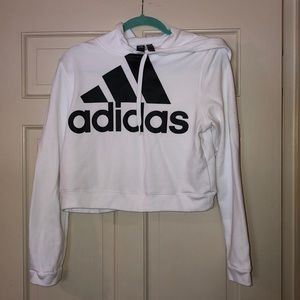 Adidas hooded crop sweatshirt